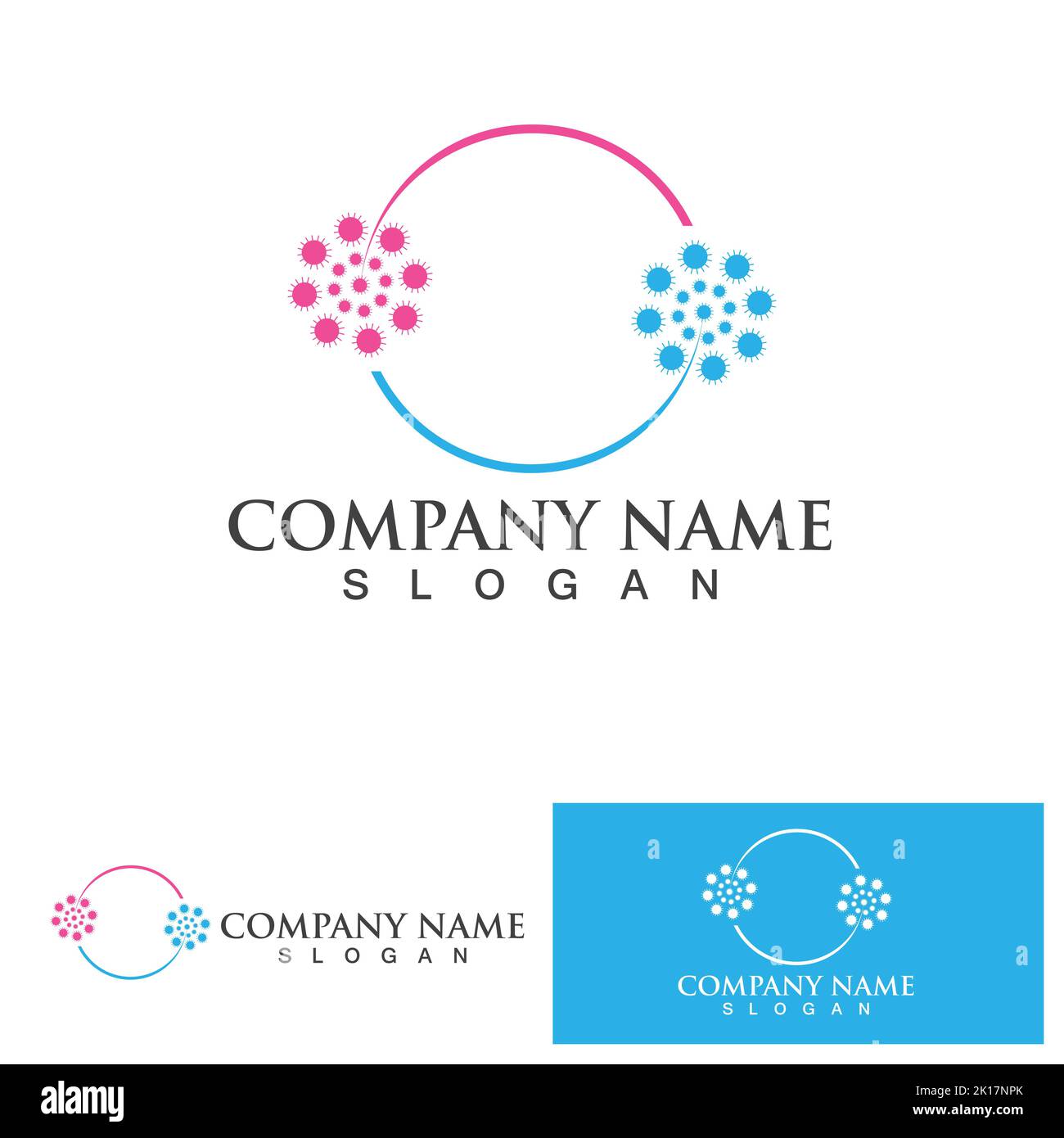 Dandelion flower logo vector template Stock Vector