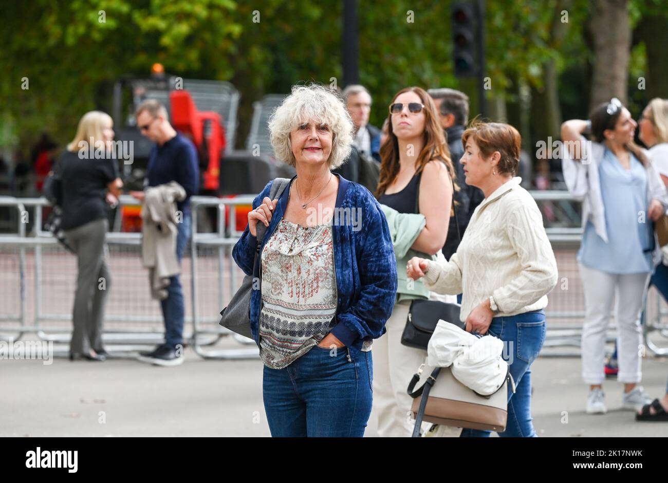 London Views - Mature woman tourist Stock Photo