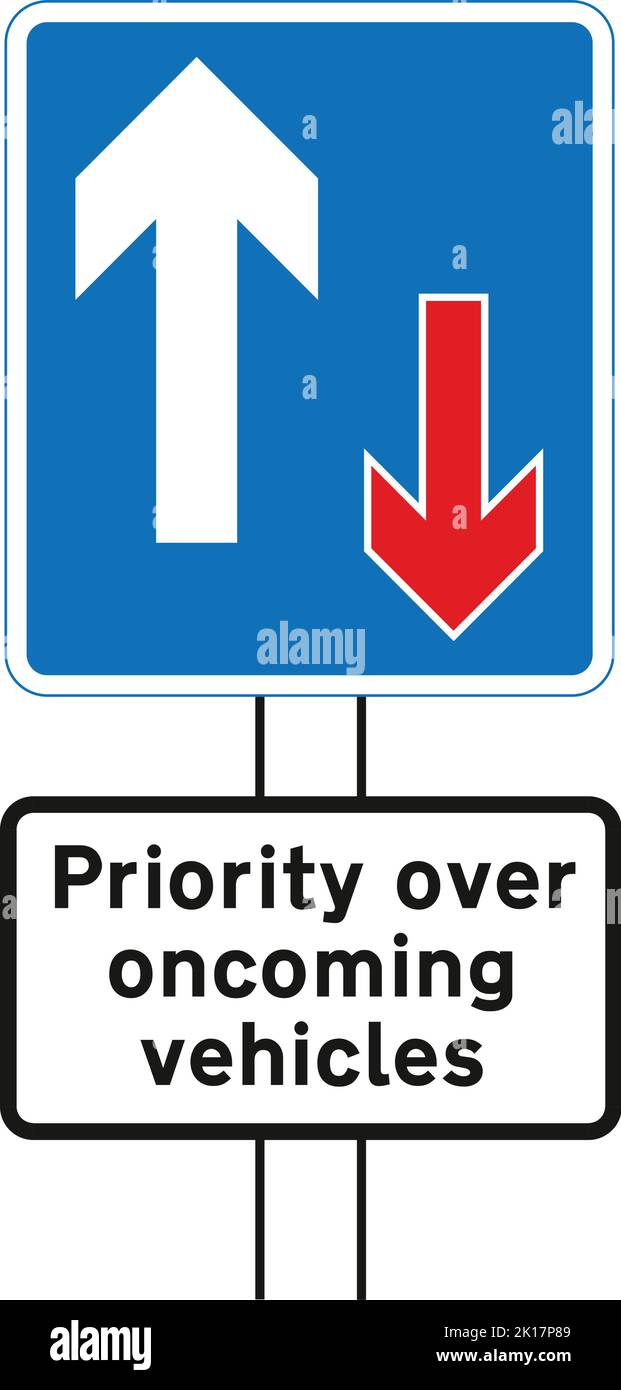 Priority over traffic sign Stock Vector Images Alamy
