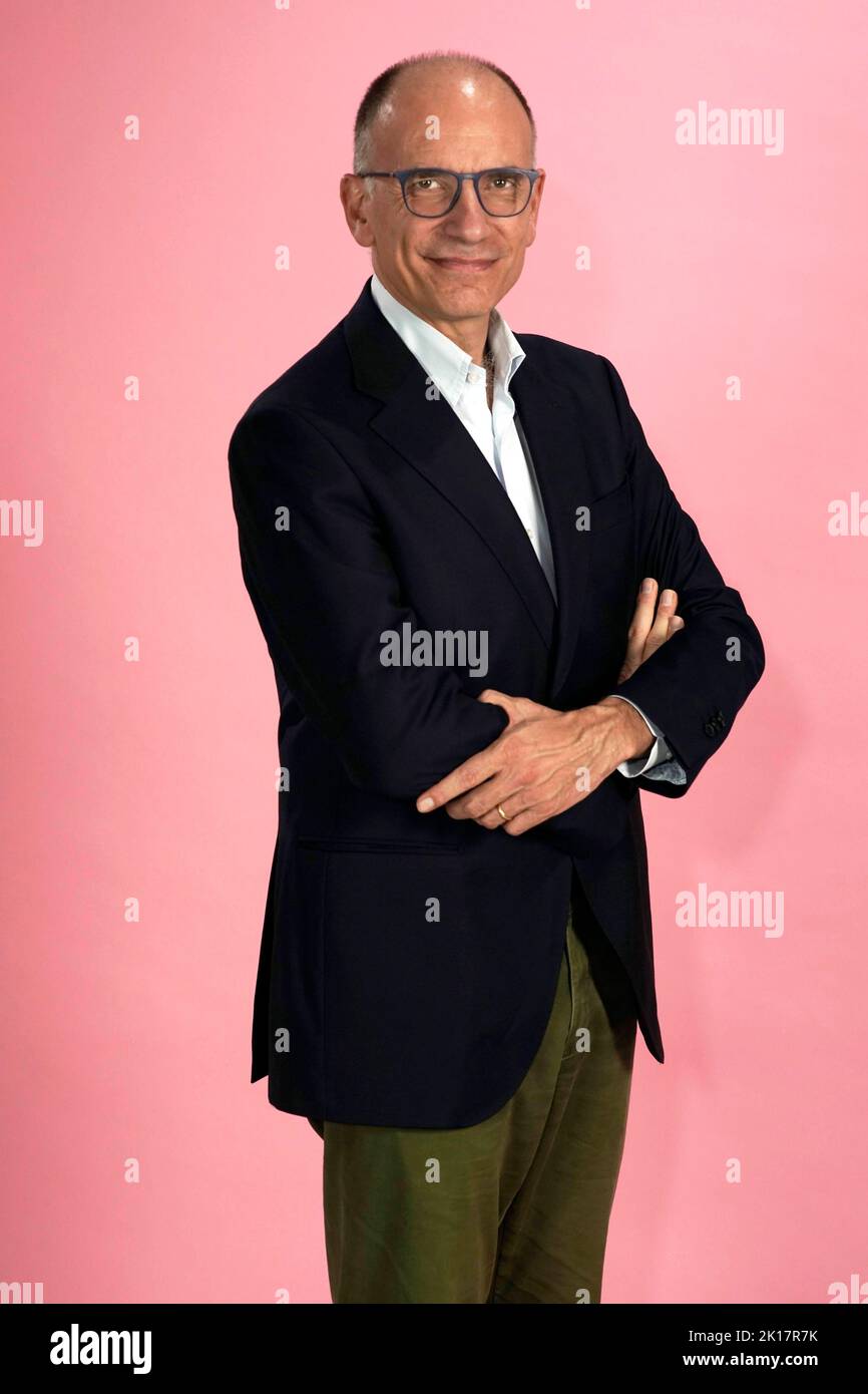Italy, Rome, September 13, 2022 : Enrico Letta, secretary Democratic Party. In Italy on September 25 there will be political elections.   Photo © Andr Stock Photo