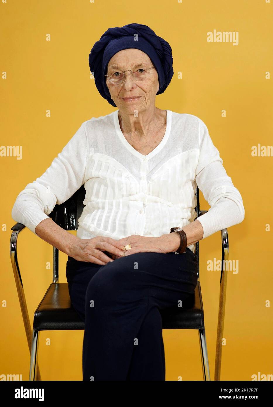 Italy, Rome, September 8, 2022 : Emma Bonino leader of +Europe (+Europa), former Foreign Minister. In Italy on September 25 there will be political el Stock Photo