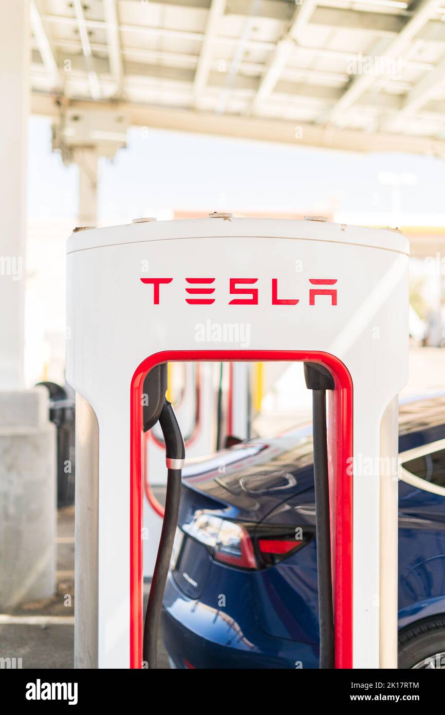 Tesla charging station Stock Photo Alamy