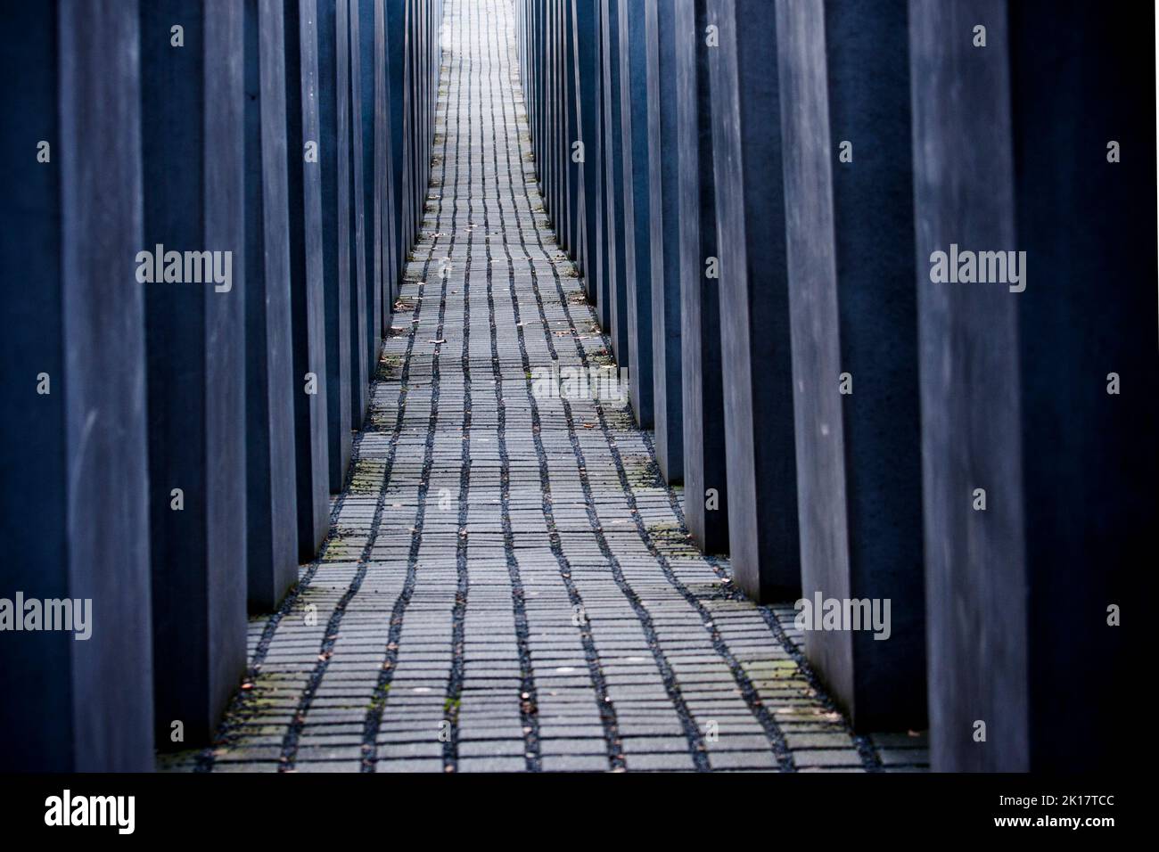 Memorial to the murdered jews of europe in berlin from a different