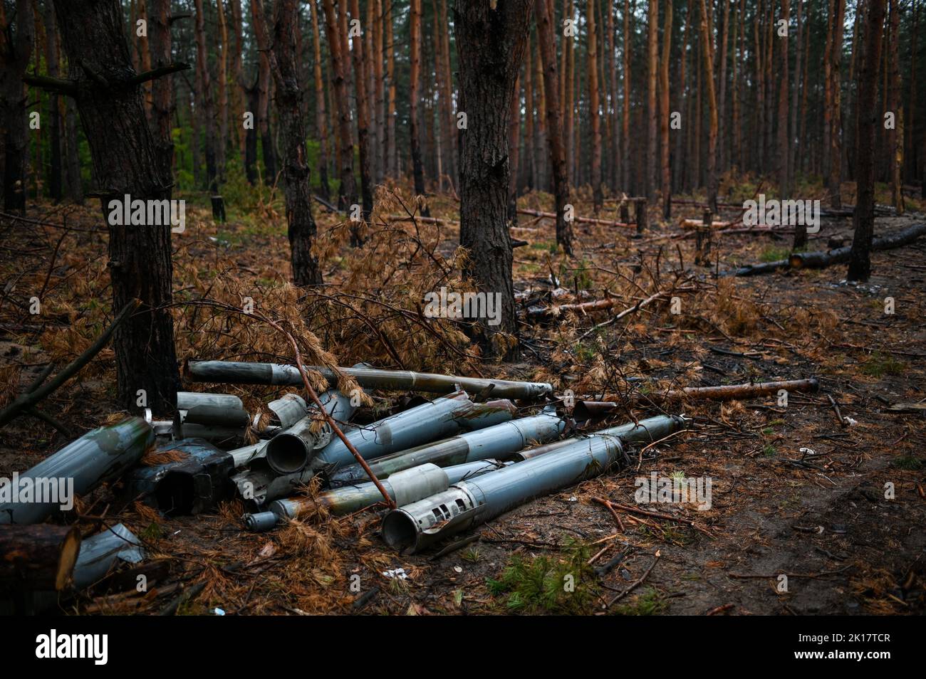 Expended Shells Izium, Ukraine. 15th Sep, 2022. Expended artillery shells and ...
