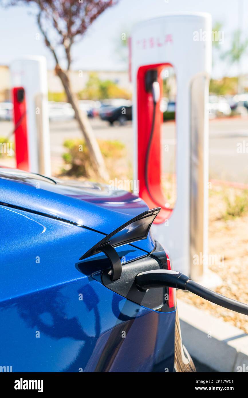 Tesla charging station Stock Photo Alamy