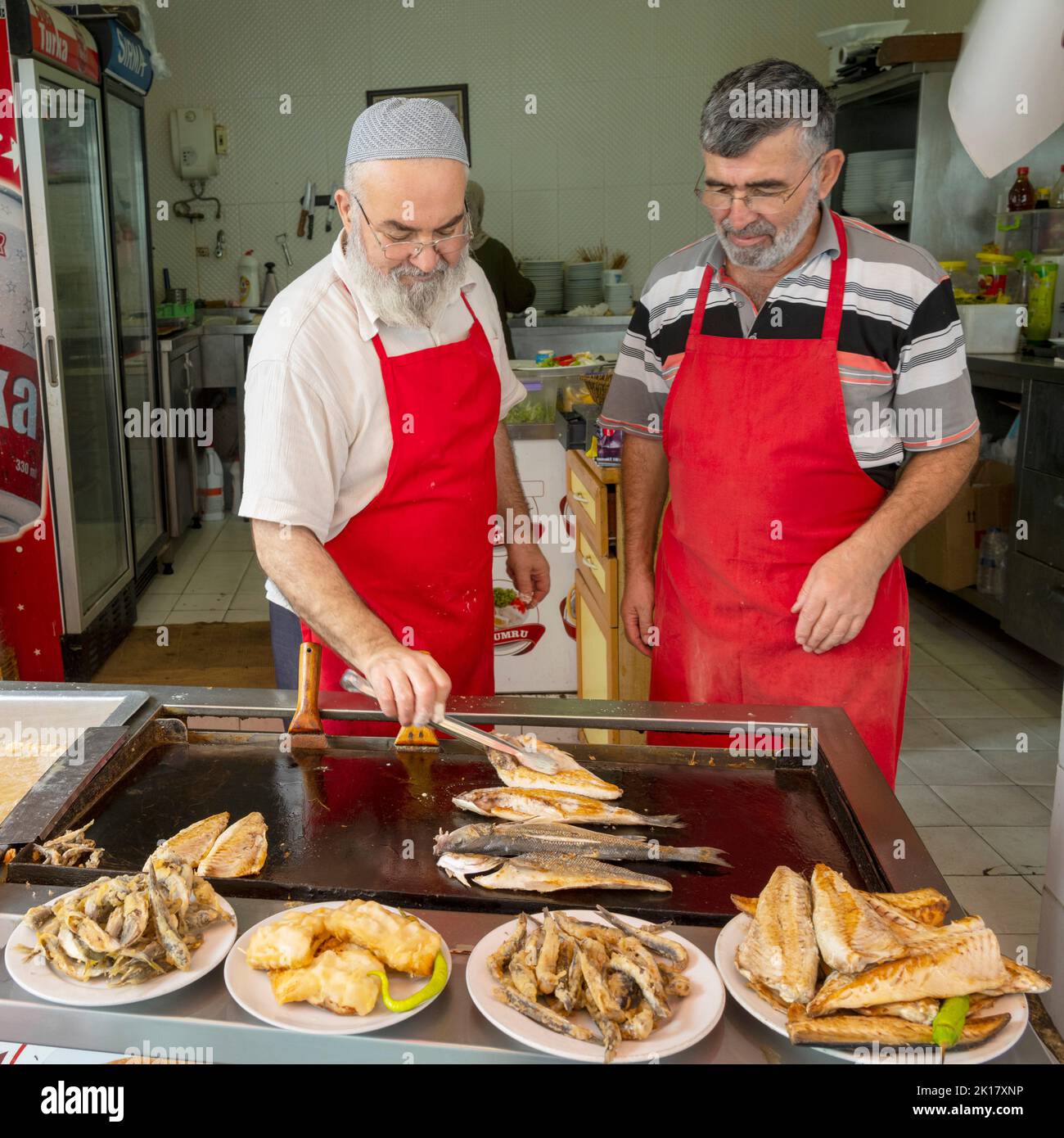 Türkei, Istanbul, Beykoz, Anadolu Kavagi, Food and Drink Stock Photo