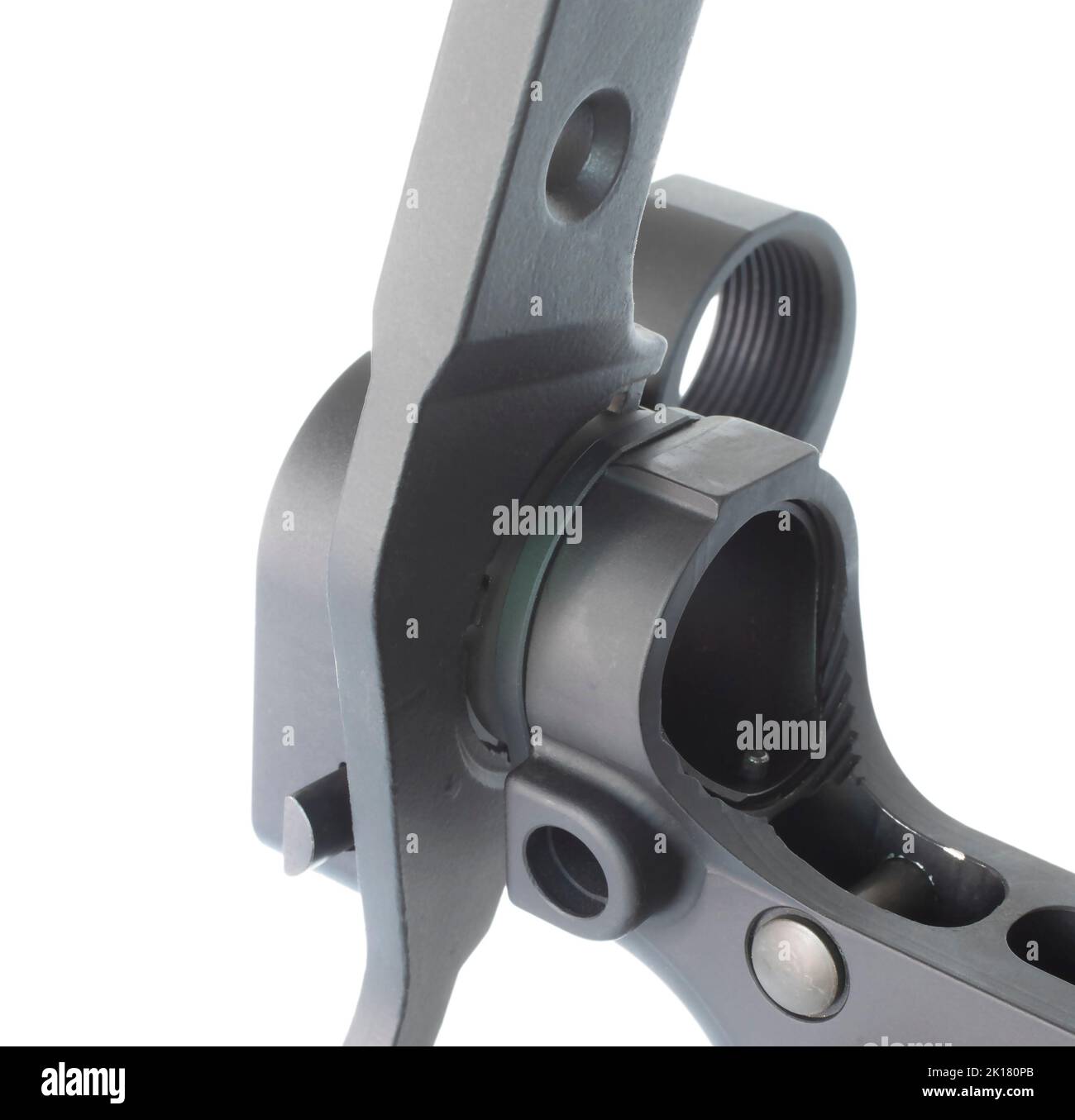 Armorer's wrench being used to install an AR15 folding stock adapter