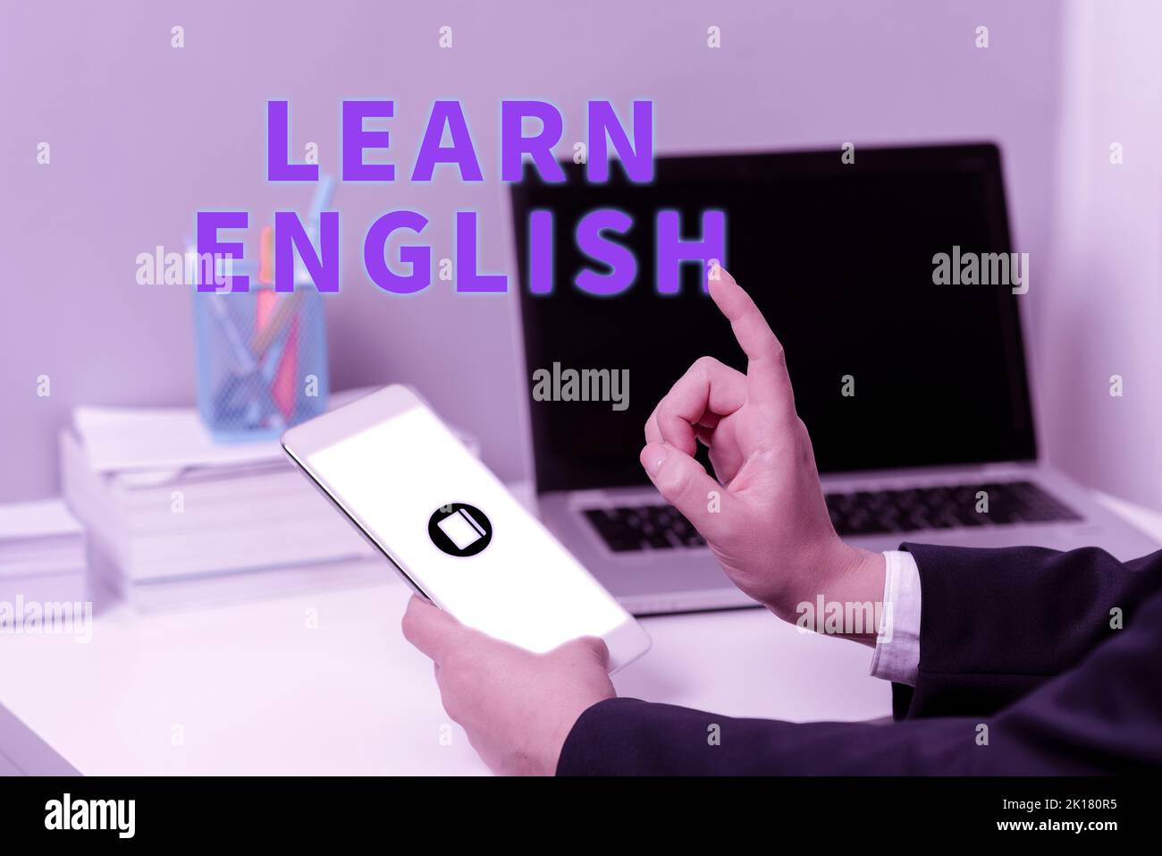 Text showing inspiration Learn English. Word for Universal Language ...