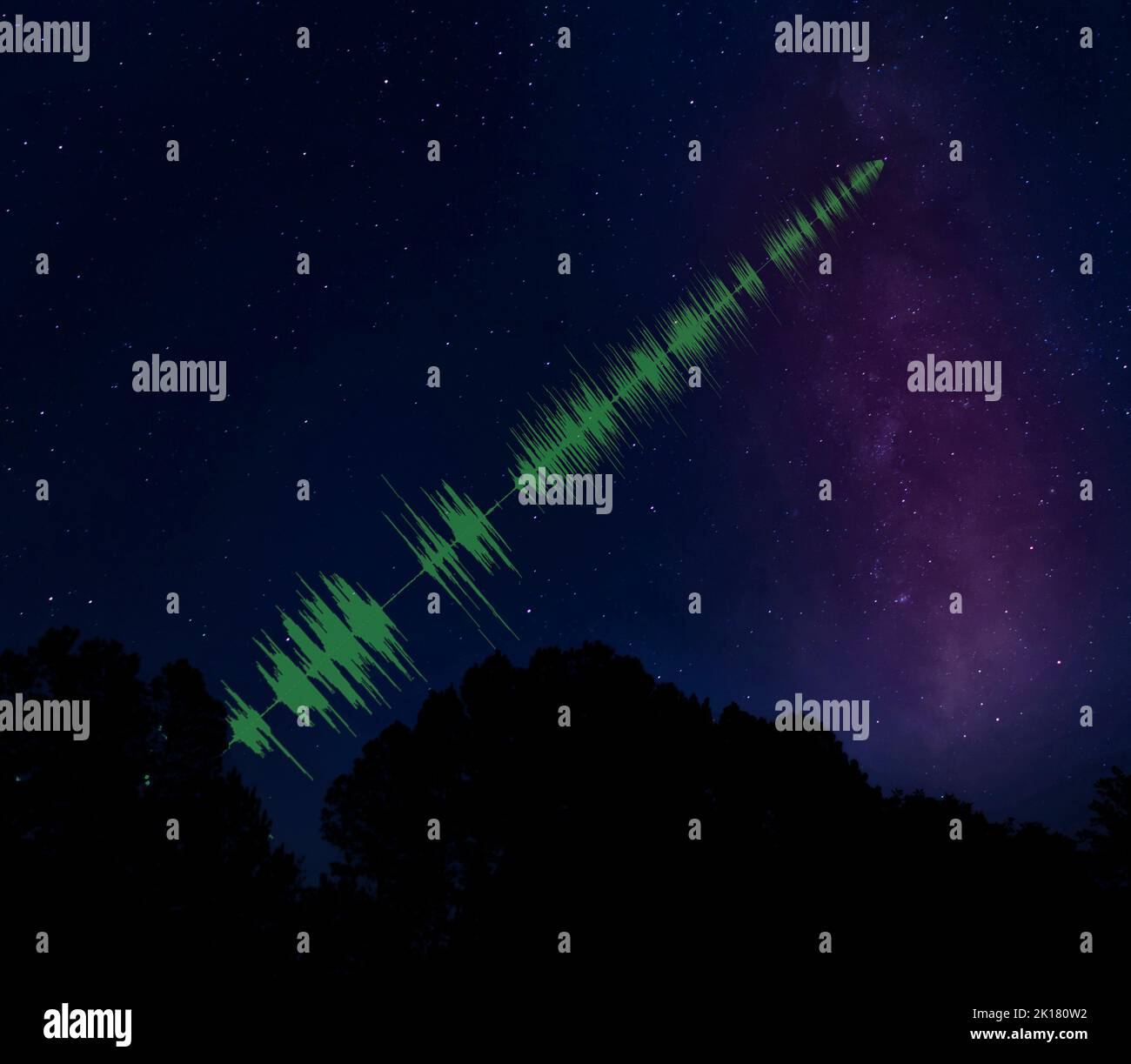 Radio message from the Milky Way received on earth Stock Photo Alamy