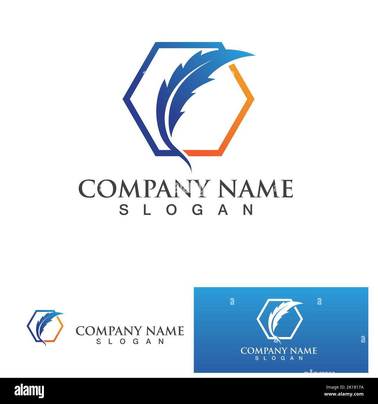 feather pen write sign logo template app icons Stock Vector Image & Art ...