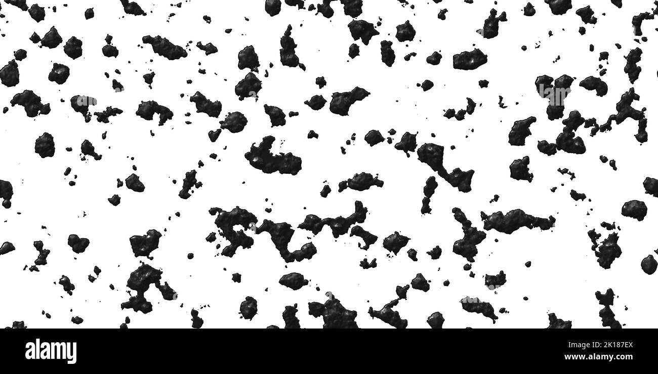 Seamless glossy black acrylic paint specks, splashes and splatter