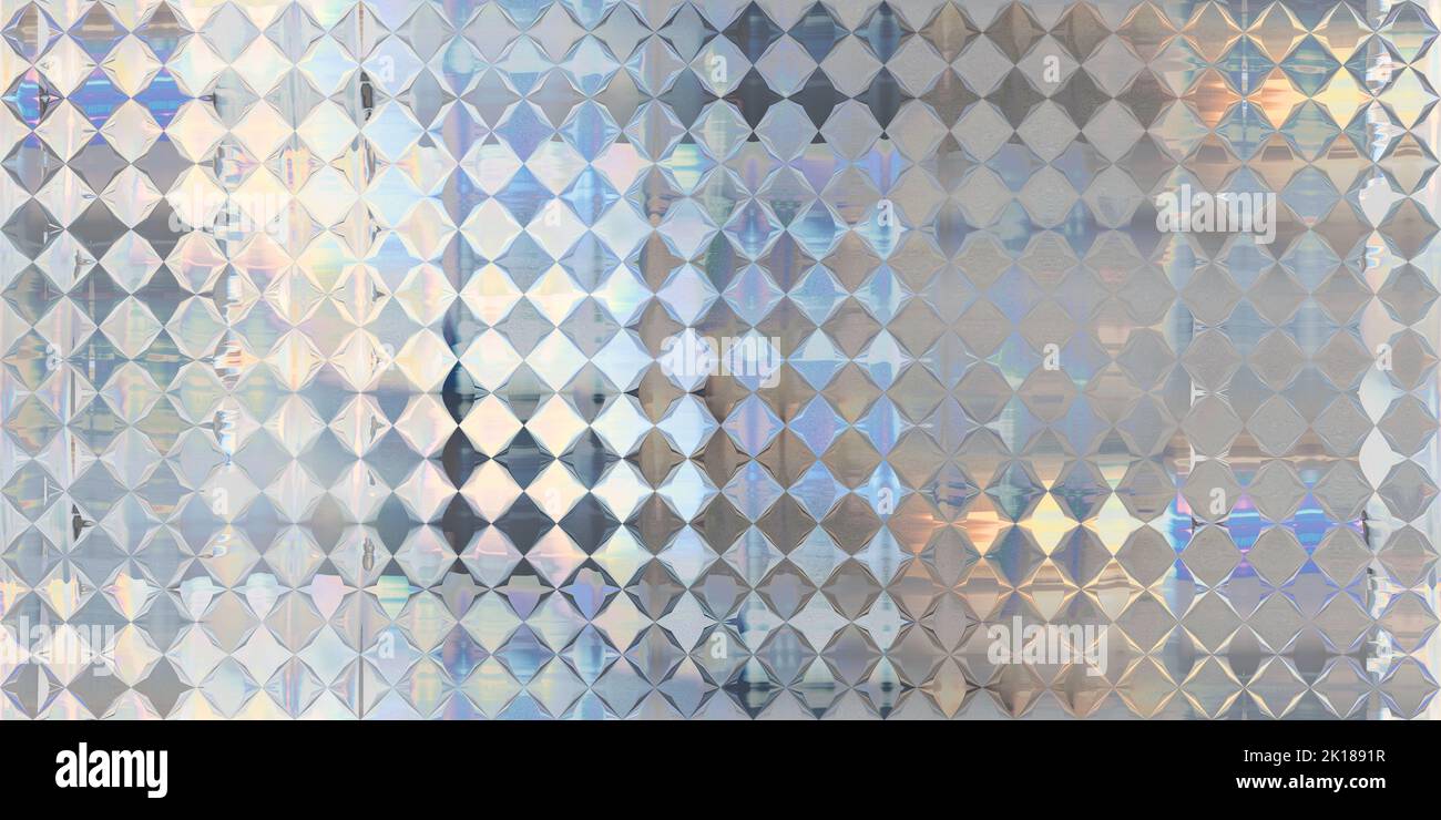 Seamless holographic iridescent silver diamond birthday background