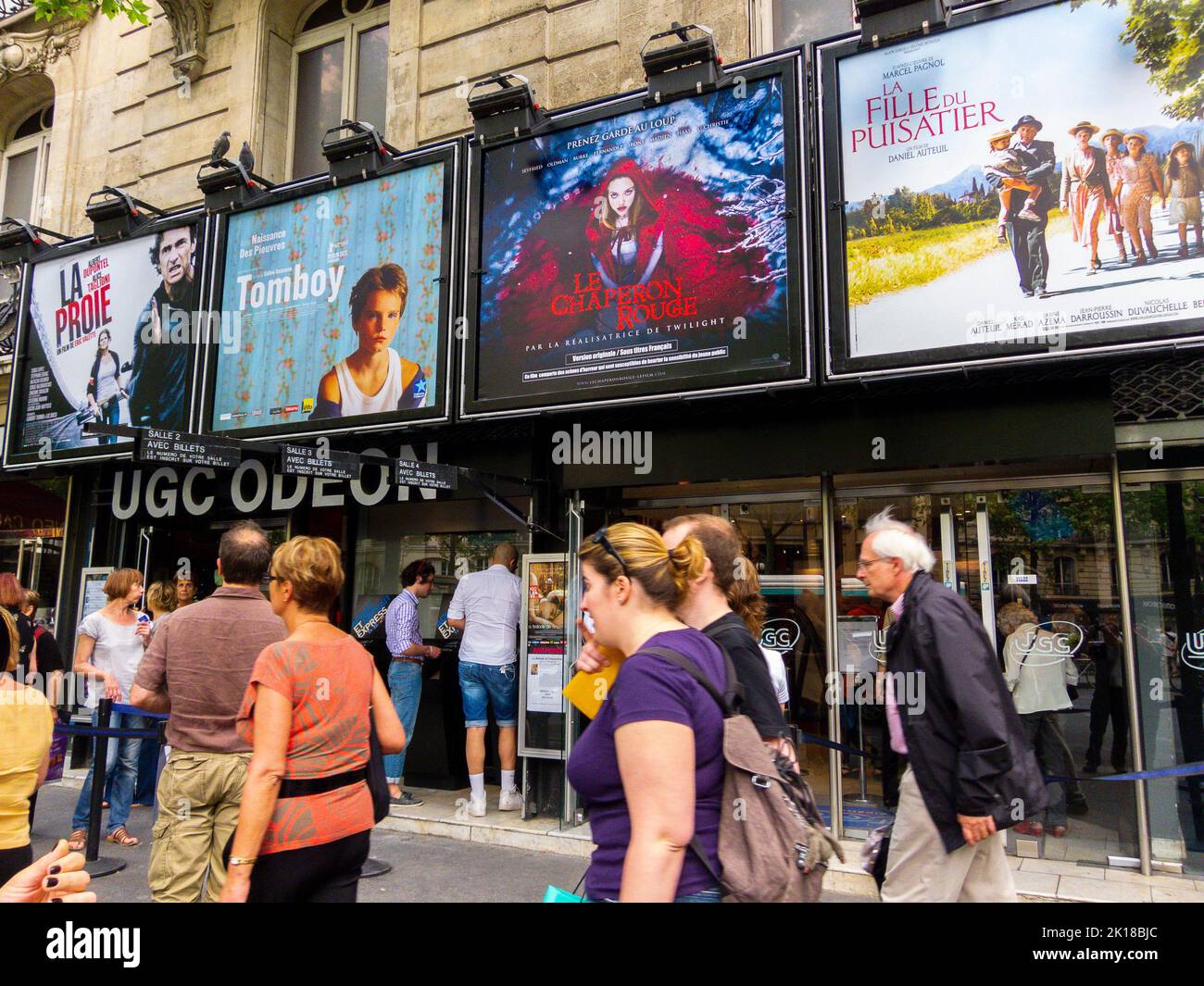 Paris, France, UGC Odeon, Cinema Theater on Crowded Street, Blvd. Saint