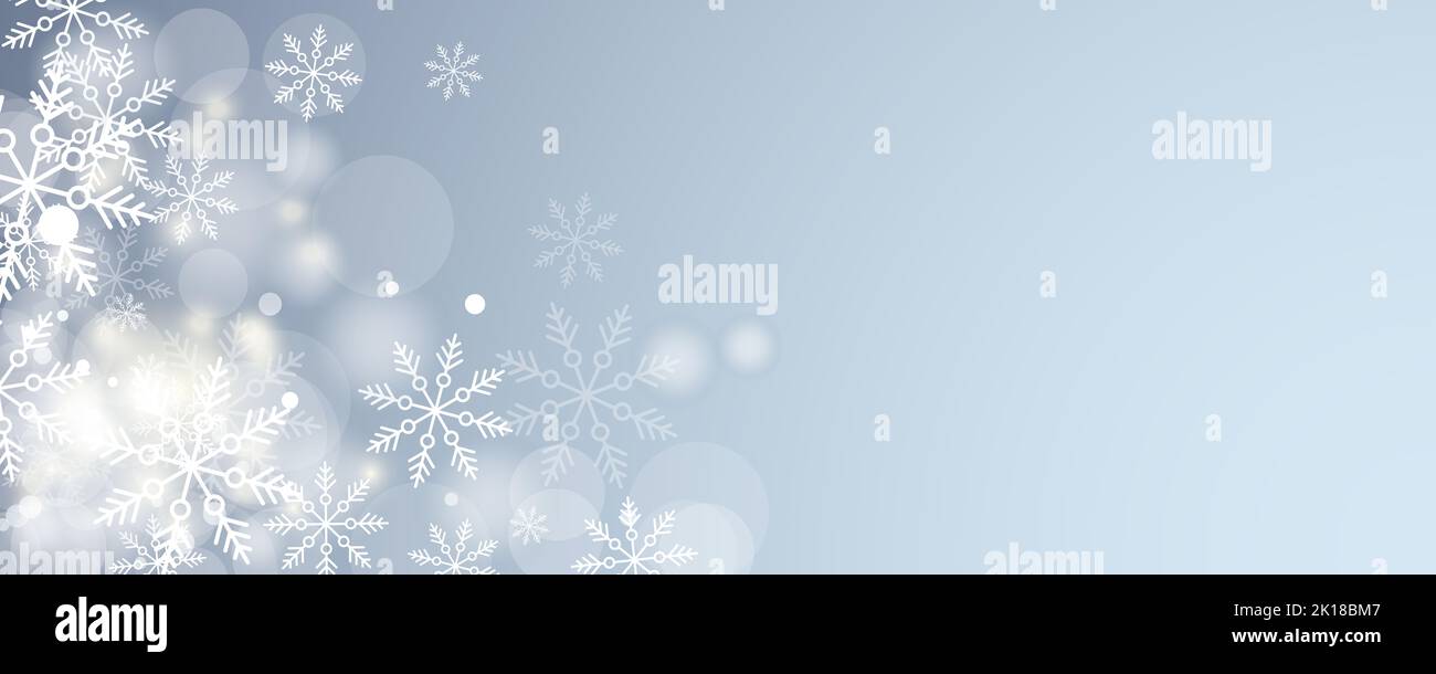 winter snowflakes shape - snow design element - christmas snowfall happy new year theme template Stock Photo