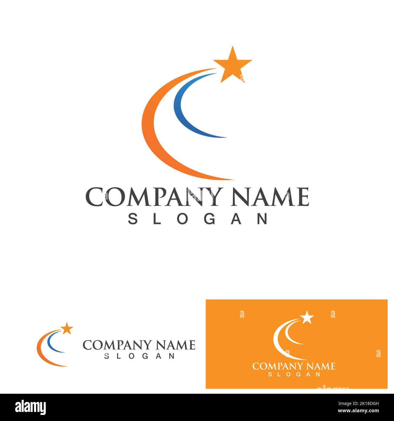 C Circle swoosh ring logo Template vector icon design Stock Vector