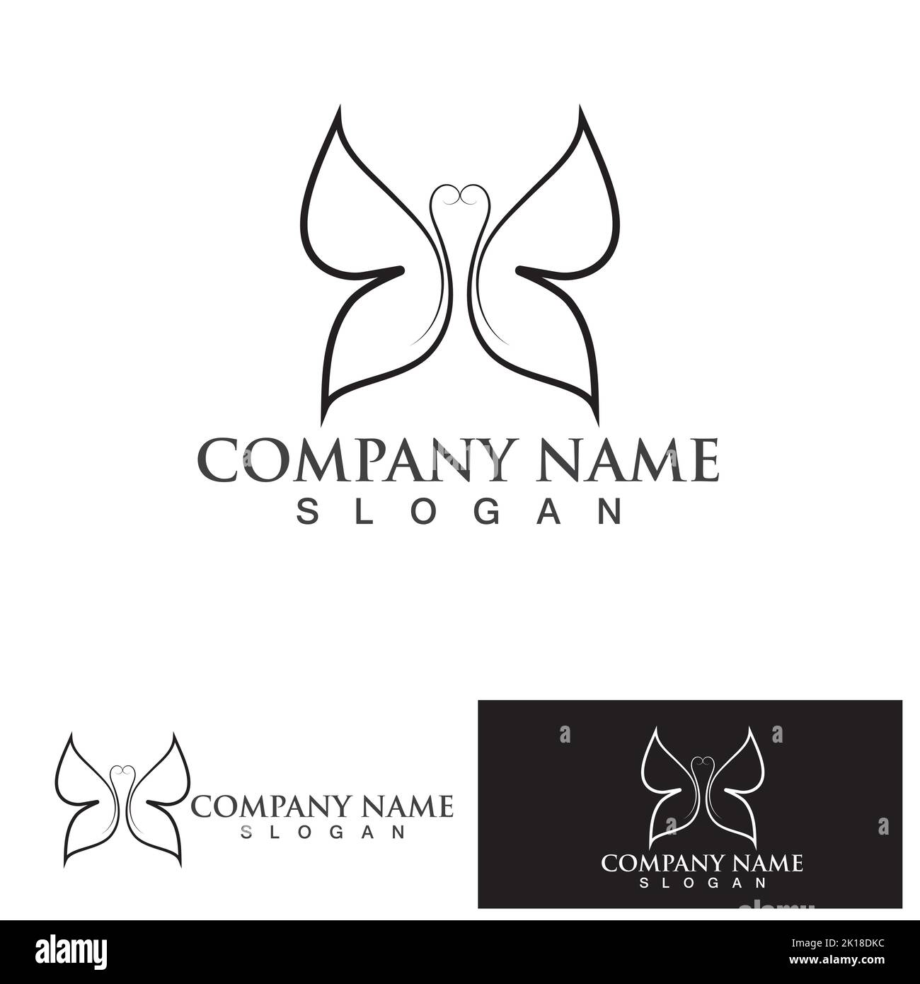 Butterfly icon design logo vector Stock Vector Image & Art - Alamy
