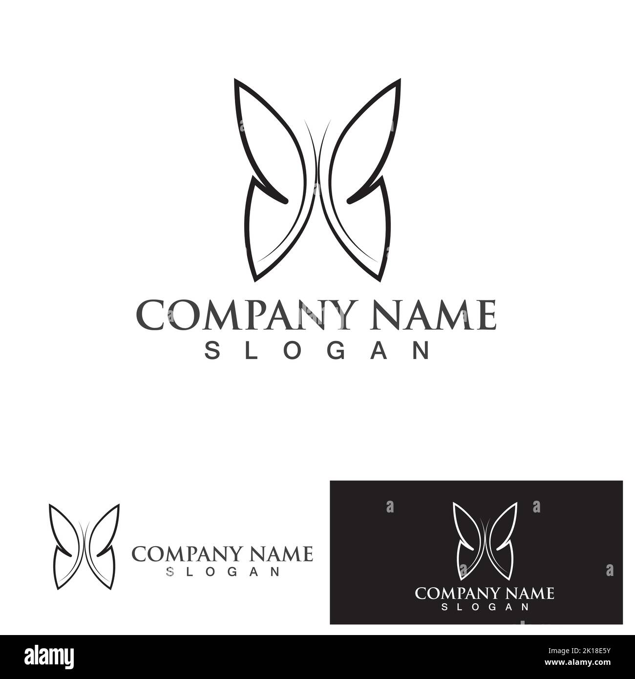 Butterfly icon design logo vector Stock Vector Image & Art - Alamy