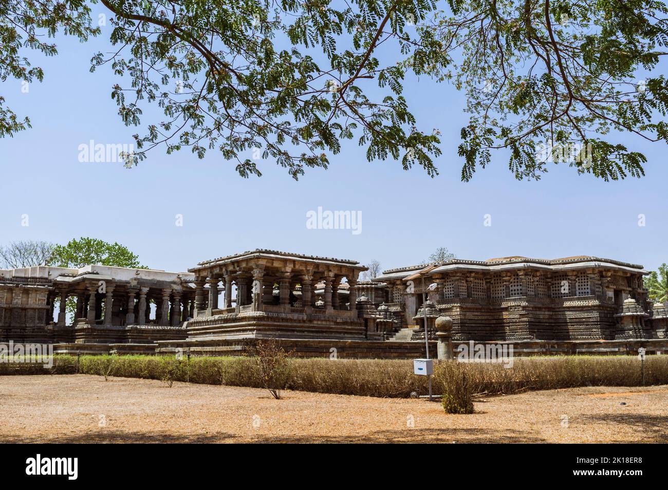 Halebid, Karnataka, India : 12th-century Hoysaleswara Temple. Stock Photo