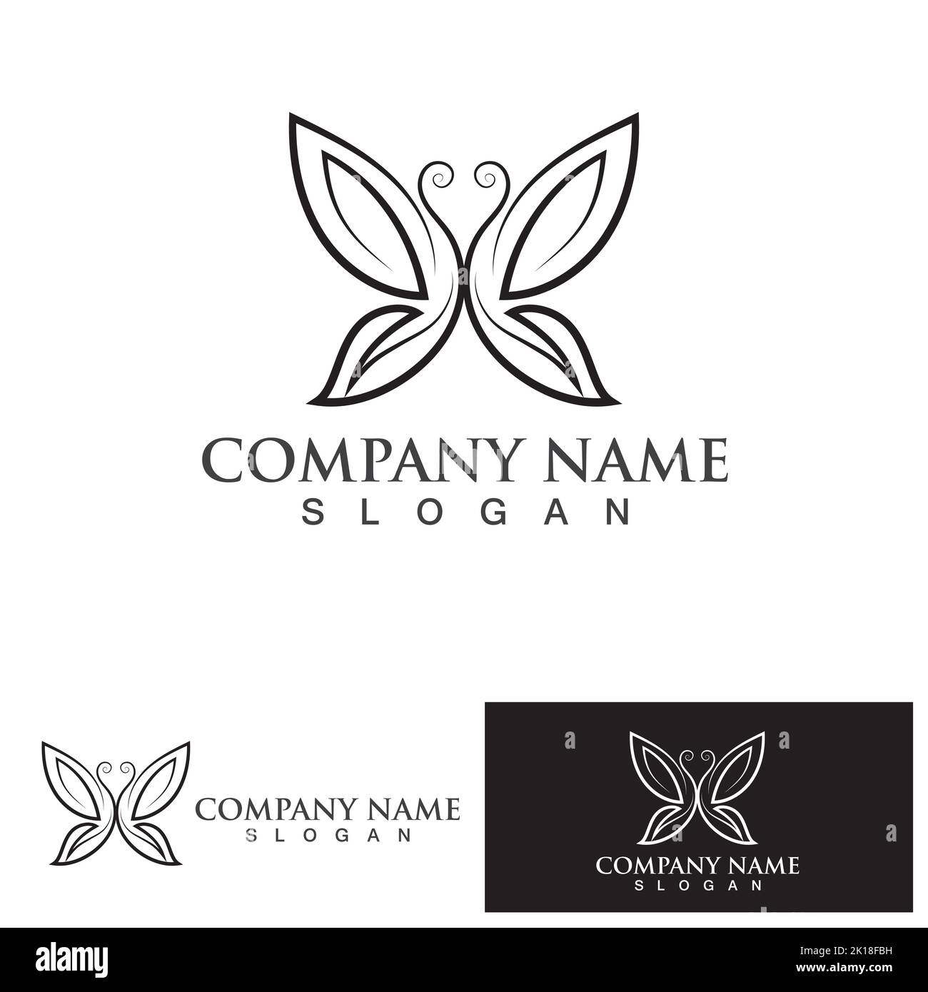 Butterfly icon design logo vector Stock Vector Image & Art - Alamy