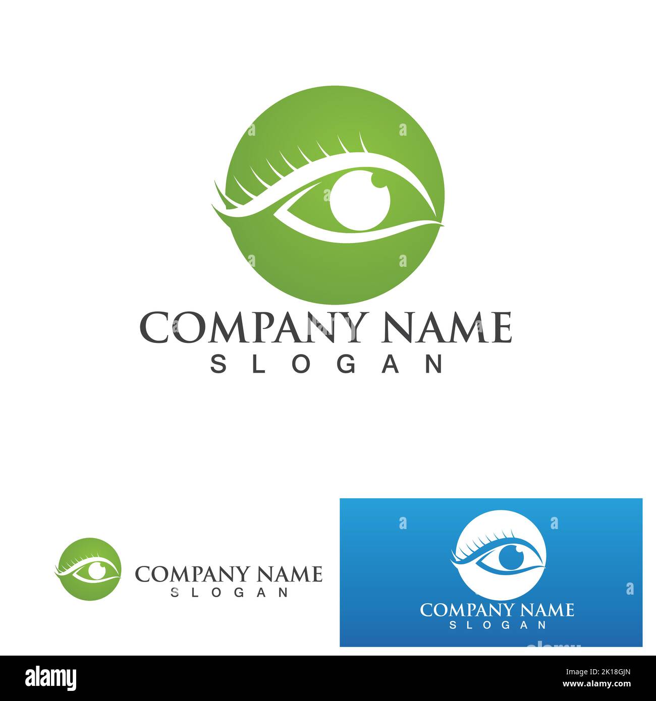 Branding Identity Corporate Eye Care vector logo design Stock Vector ...