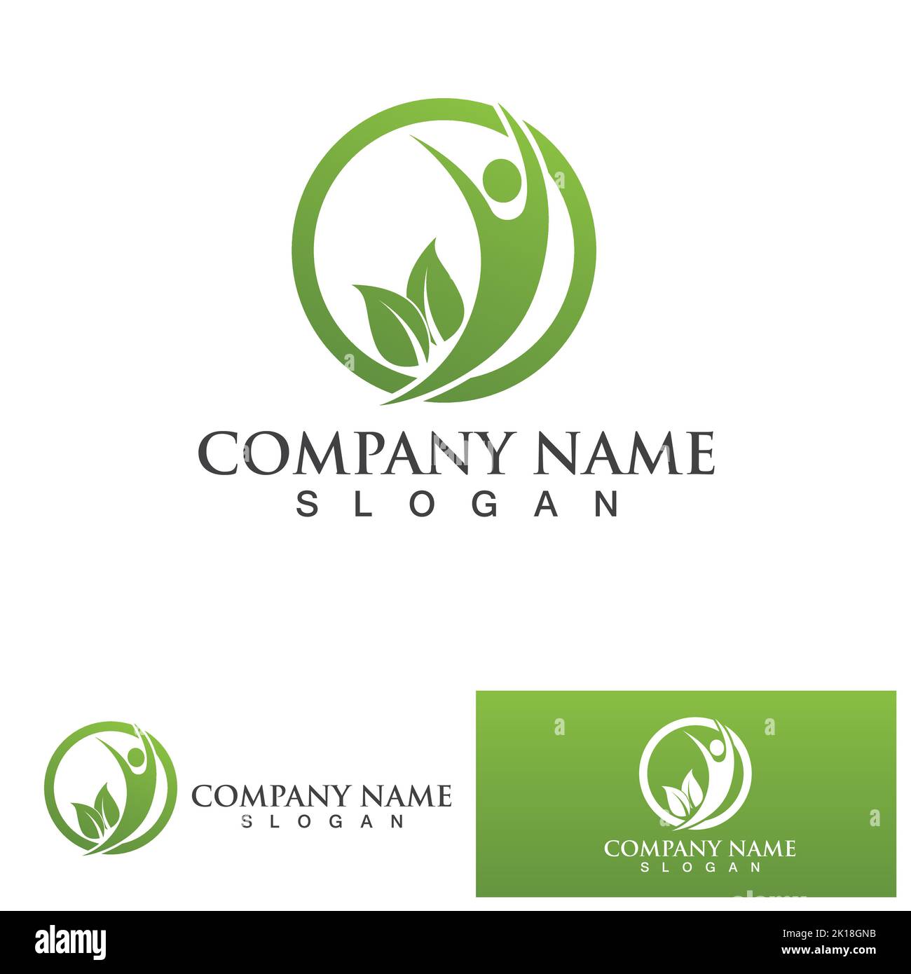 Health life people tree leaf green logo Stock Vector Image & Art - Alamy