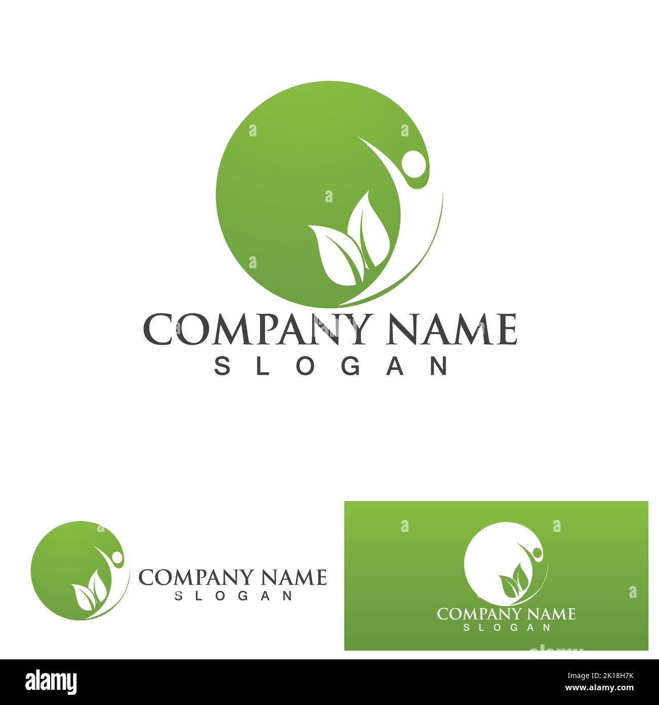 Health life people tree leaf green logo Stock Vector Image & Art - Alamy