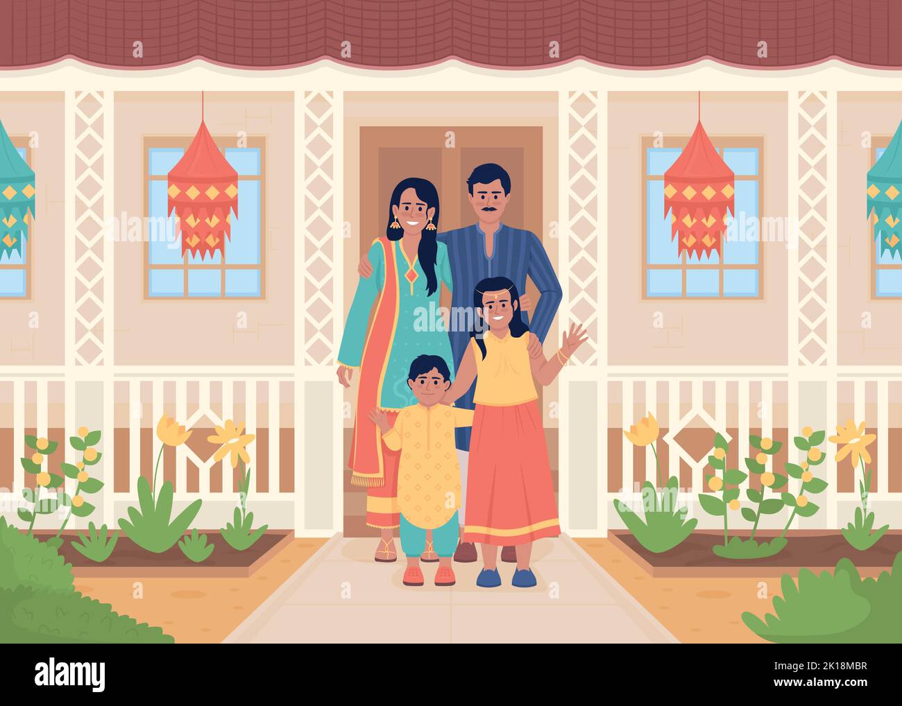 Inviting guests house Stock Vector Images - Alamy