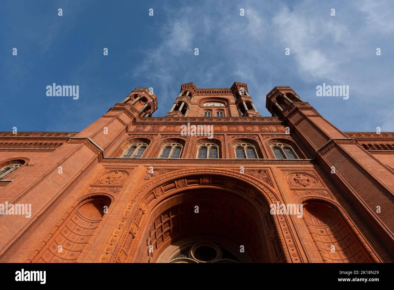 Rotes Rathaus (Red City Hall) of Berlin. Built between 1861 and 1869 in ...