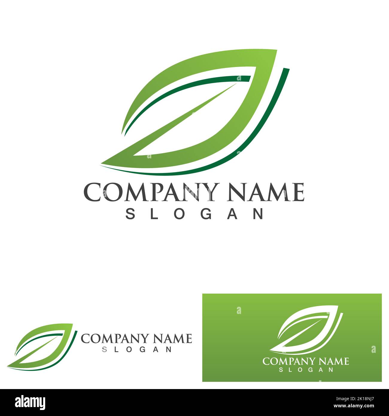 Leaf green logo and symbol vector template Stock Vector Image & Art - Alamy