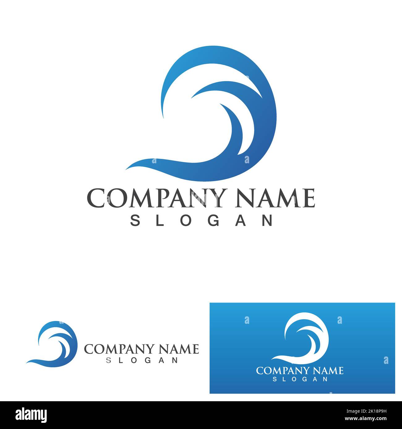 water wave logo design template Stock Vector Image & Art - Alamy