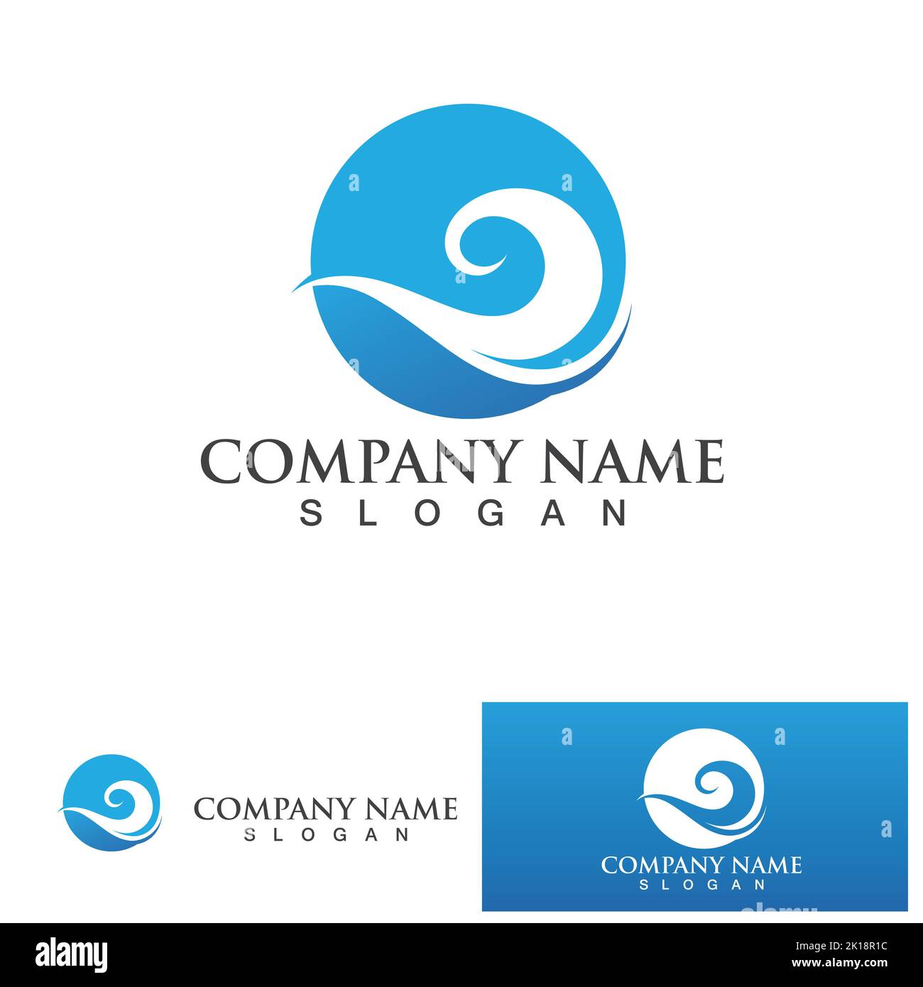 water wave logo design template Stock Vector Image & Art - Alamy