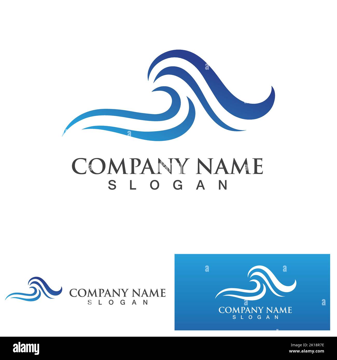 water wave logo design template Stock Vector Image & Art - Alamy