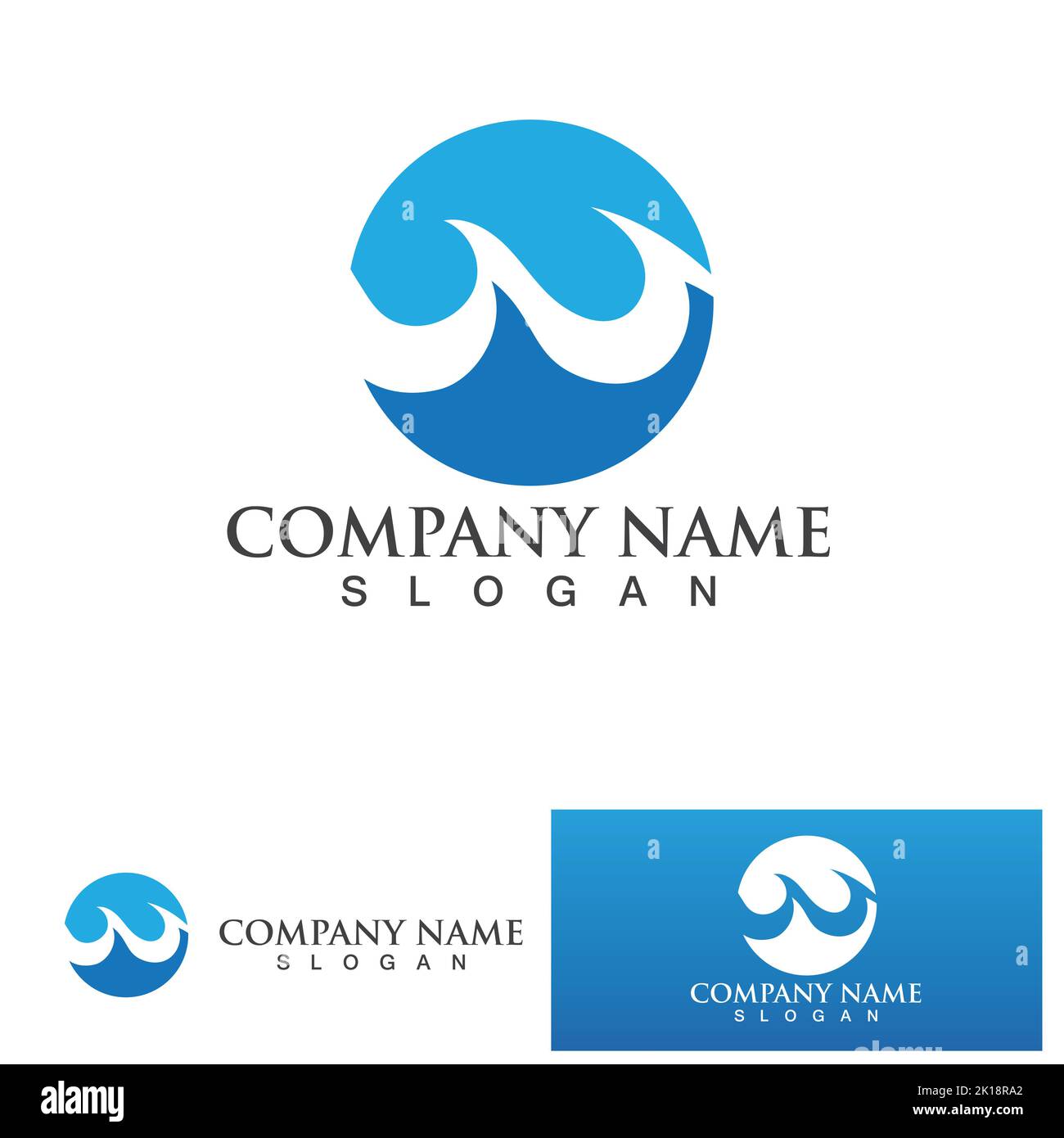water wave logo design template Stock Vector Image & Art - Alamy