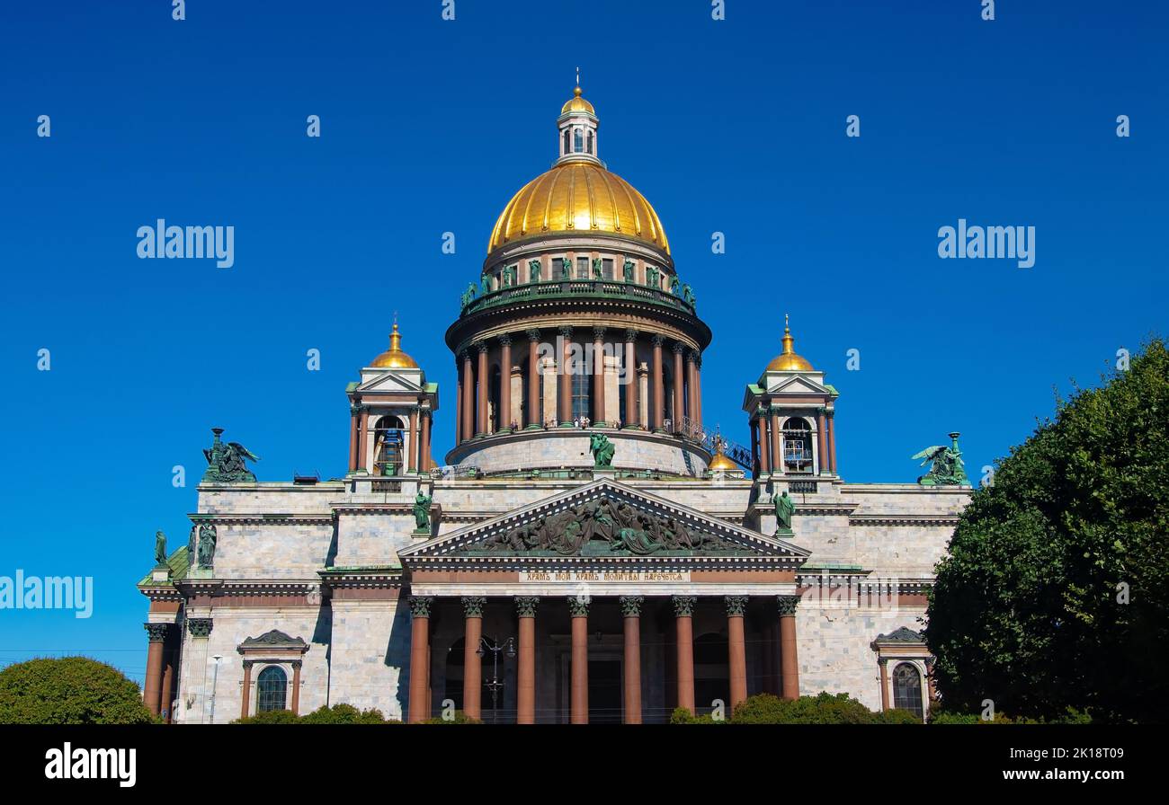 St. Petersburg, Russia - August 15 , 2022: Saint Isaac's Cathedral  Stock Photo