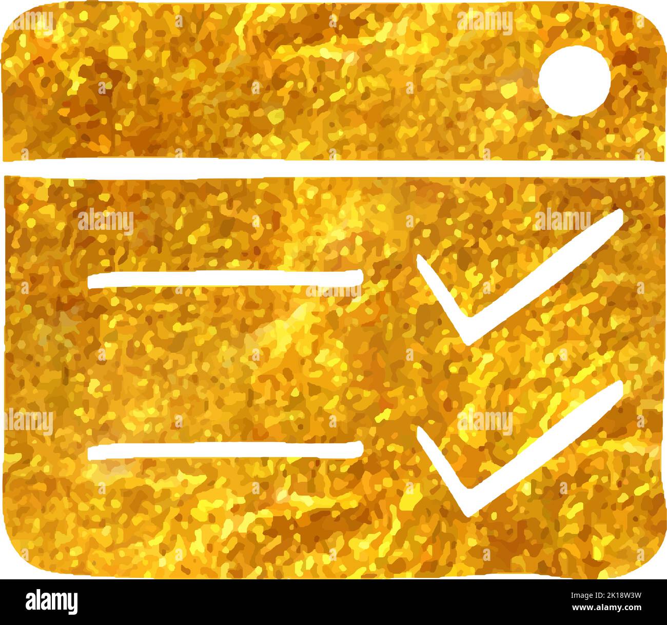 Hand drawn Download interface icon in gold foil texture vector ...