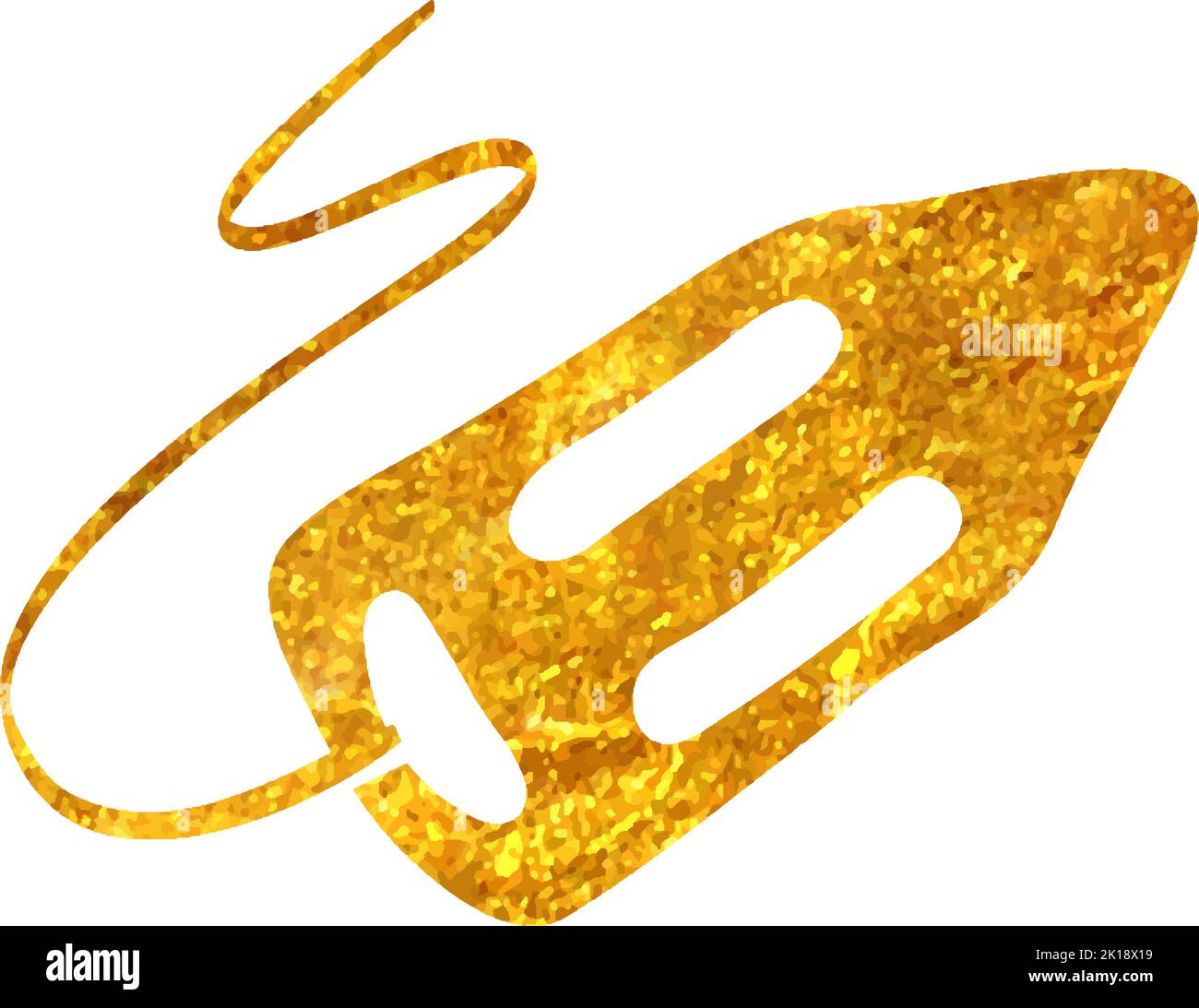 Hand drawn Rescue tube icon in gold foil texture vector illustration ...