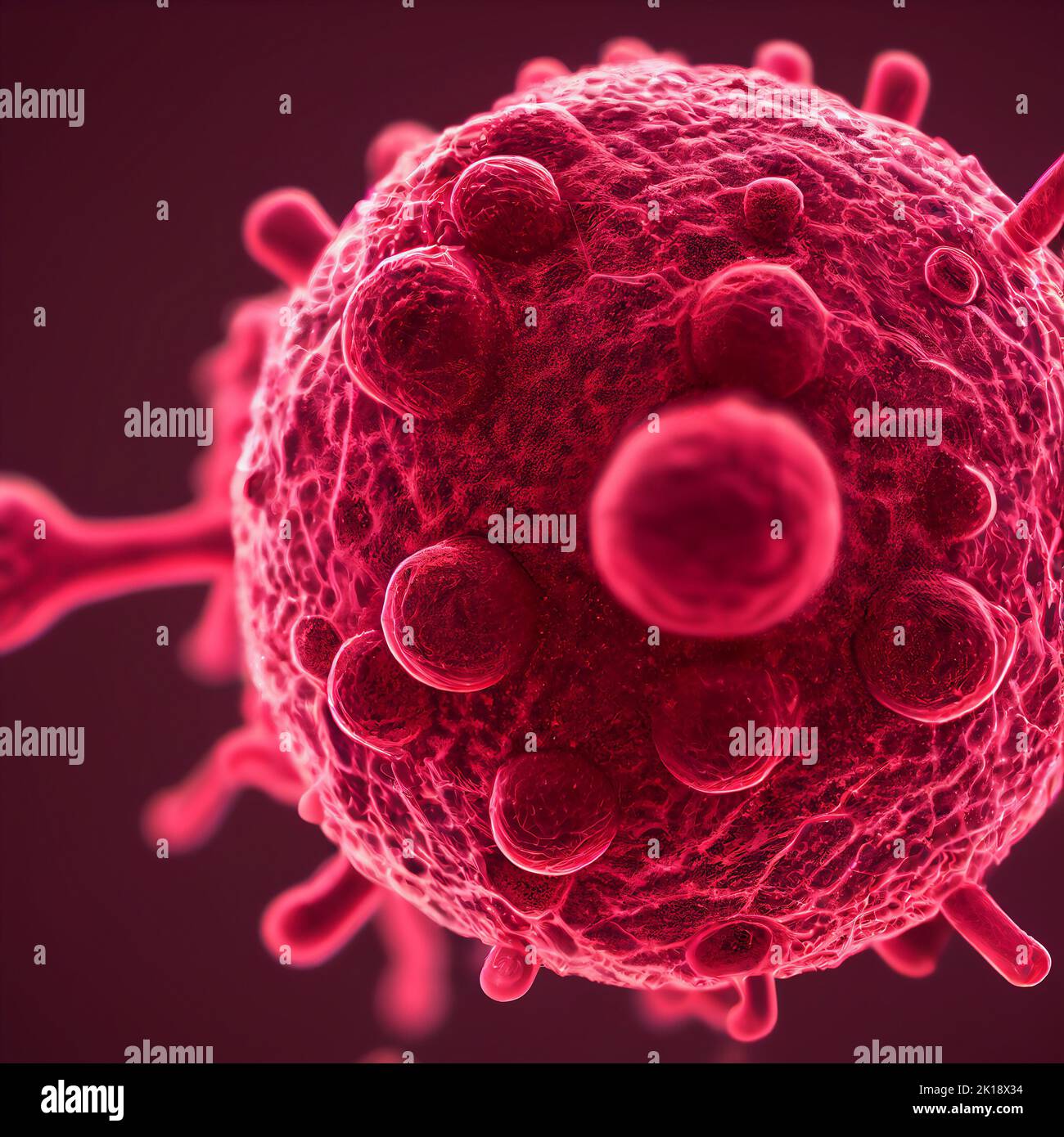 3d render image of coronavirus. AI generated computer graphics Stock Photo
