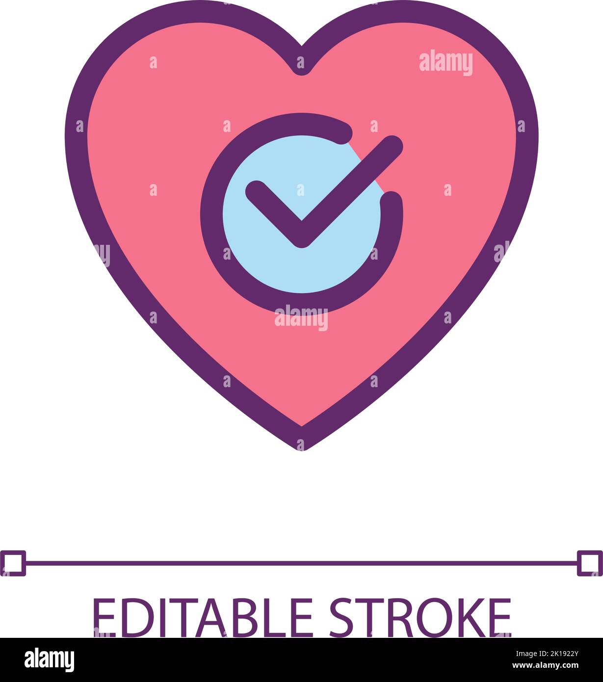 Heart checkup pixel perfect RGB color ui icon Stock Vector Image & Art ...