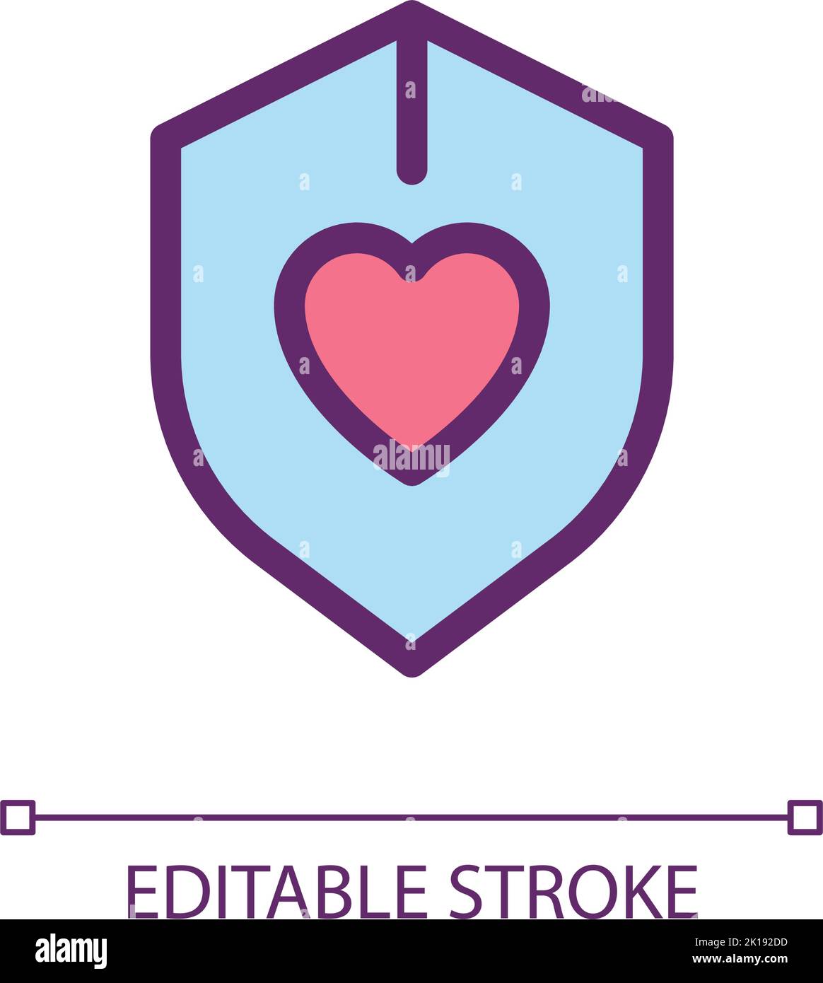 Immune system pixel perfect RGB color ui icon Stock Vector