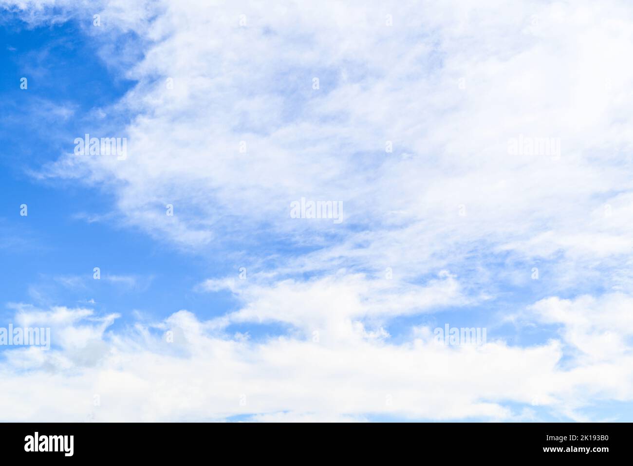 White clouds in a bright blue sky. The beauty of the nature Stock Photo ...