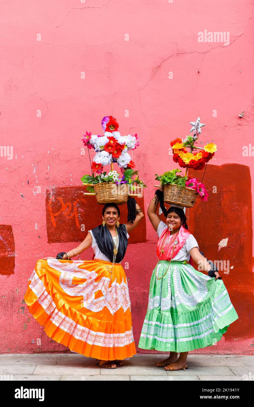 Traditional Dancers Oaxaca city, Oaxaca, Mexico Stock Photo