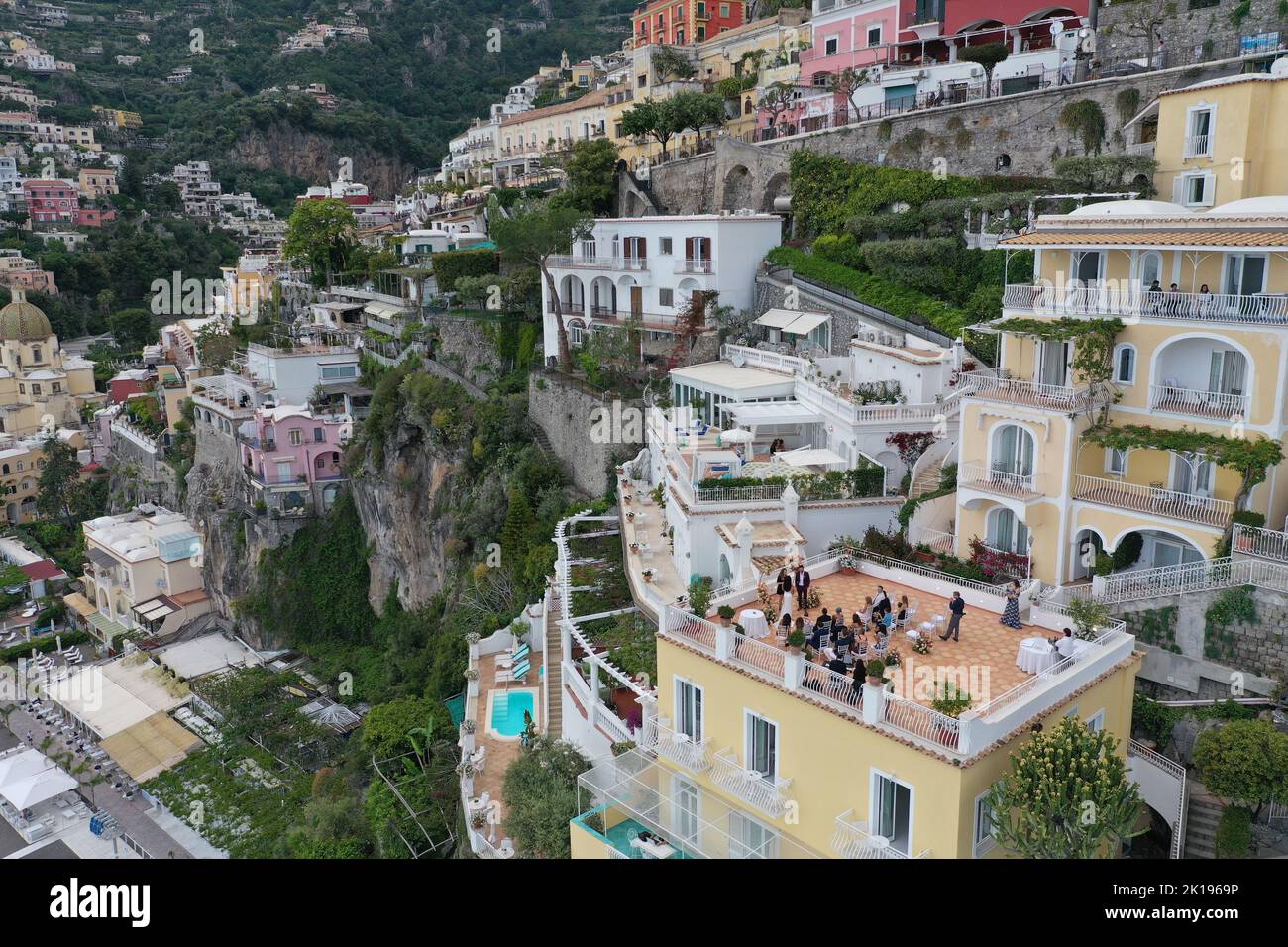 A cliffside village of Positano - A Cliffside Village Of Positano On Southern Italys Amalfi Coast 2K1969P 