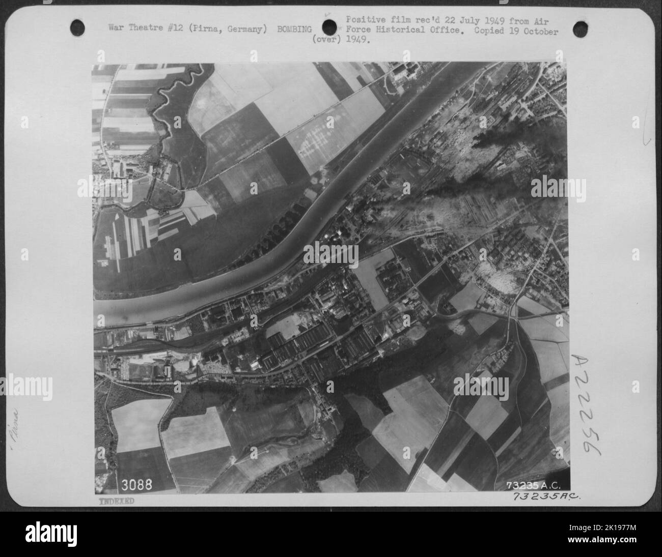 Smoke Rises Into The Air From Bombed Nazi Installations At Pirna ...