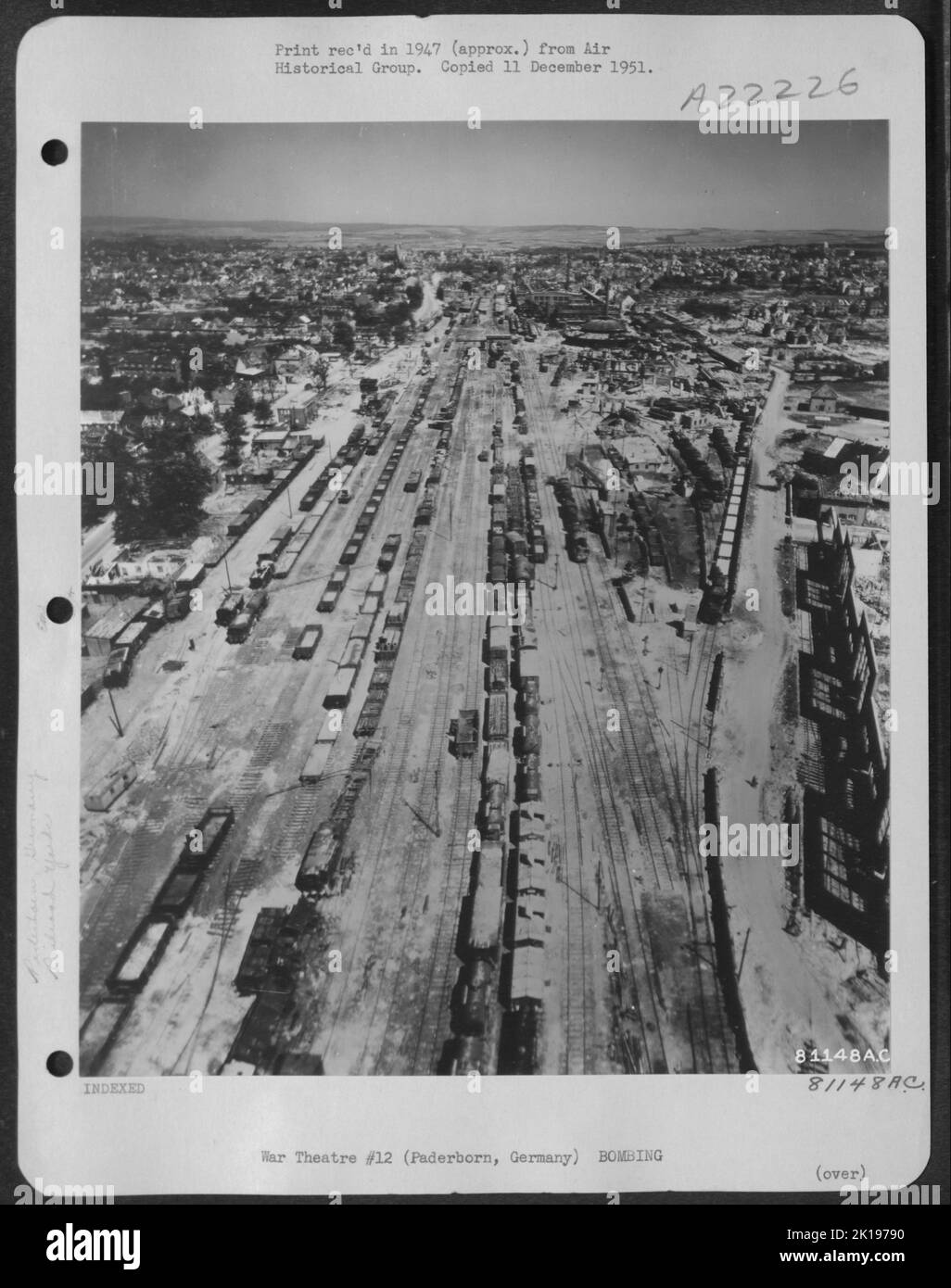 Aerial View Of Bomb Damaged Airfield At Paderborn Germany 12 May 1945 aerial-view-of-bomb-damaged-airfield-at-paderborn-germany-12-may-1945