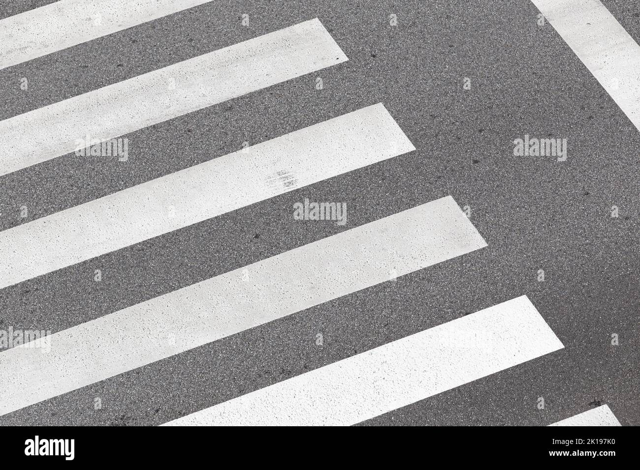 Zebra crossing background. High angle view of a crosswalk. No people Stock Photo