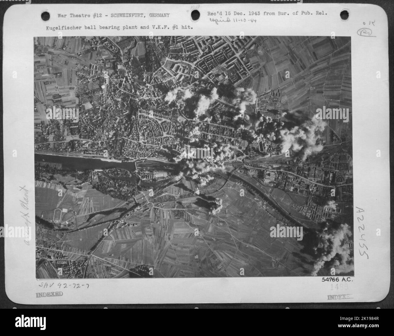 Kugelfischer ball bearing plant and V.K.F. 1 hit Stock Photo Alamy