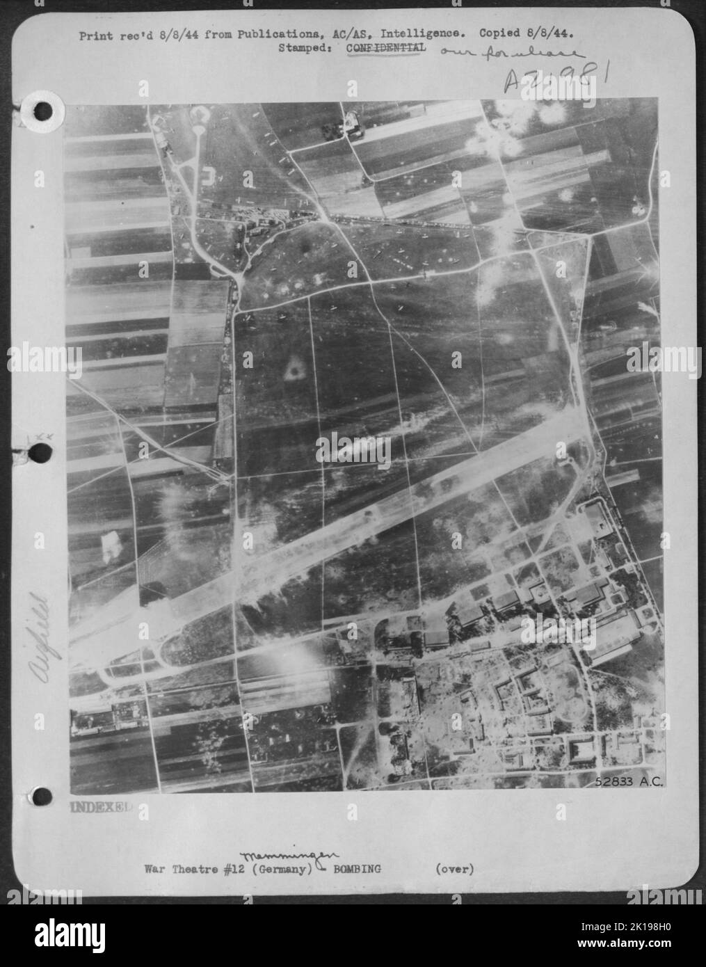 Bomb Damage At Memmingen Air Field Germany 2K198H0 