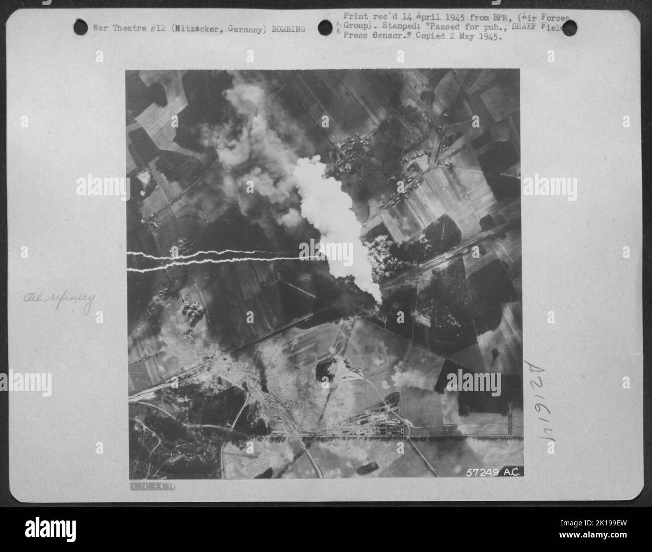 Oil Storage Depot At Hitzacker, Germany, Received Direct Hits From