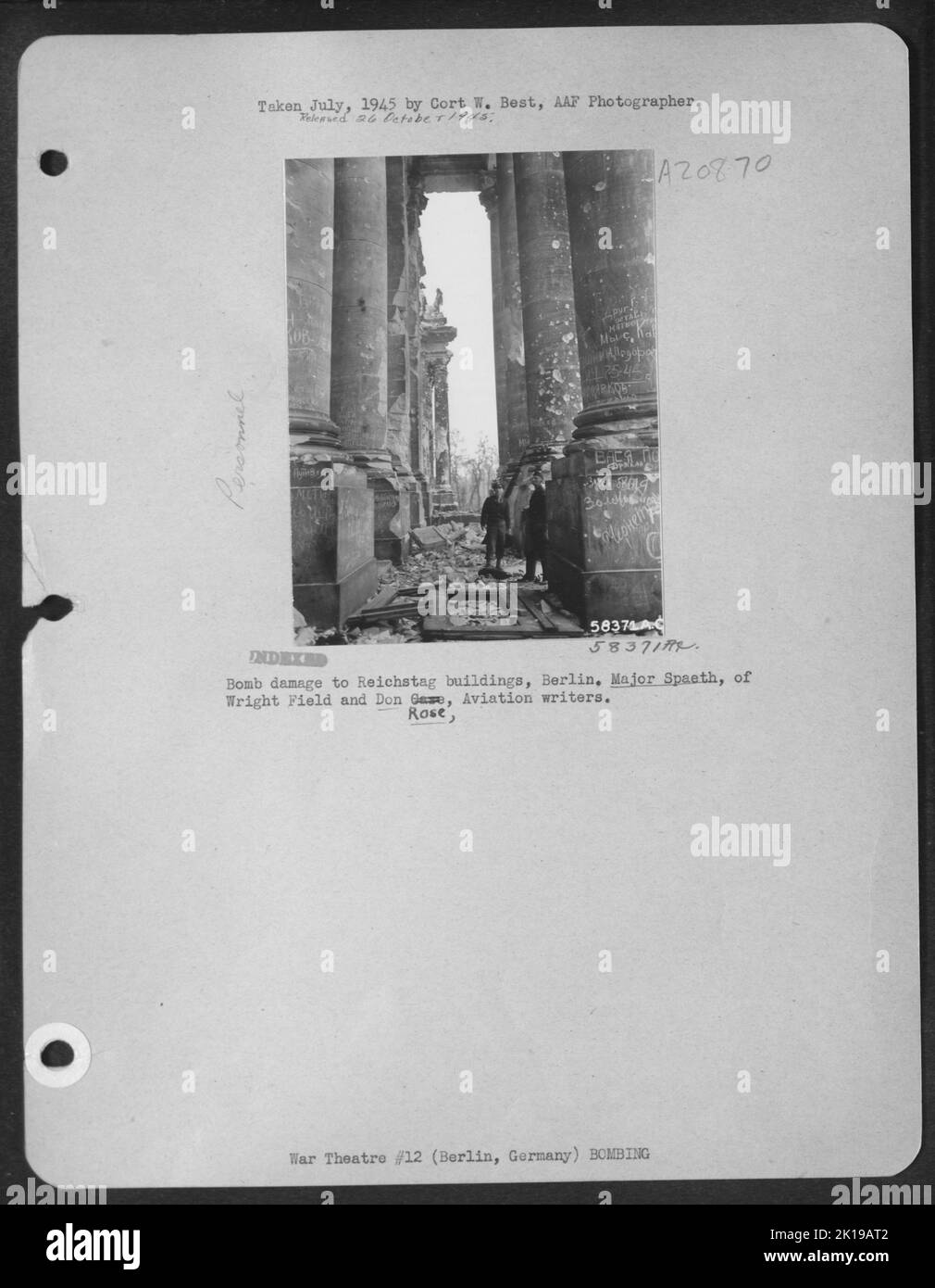 Don Rocke Bomb Damage To Reichstag Buildings, Berlin. Major Spaeth, Of Wright ...