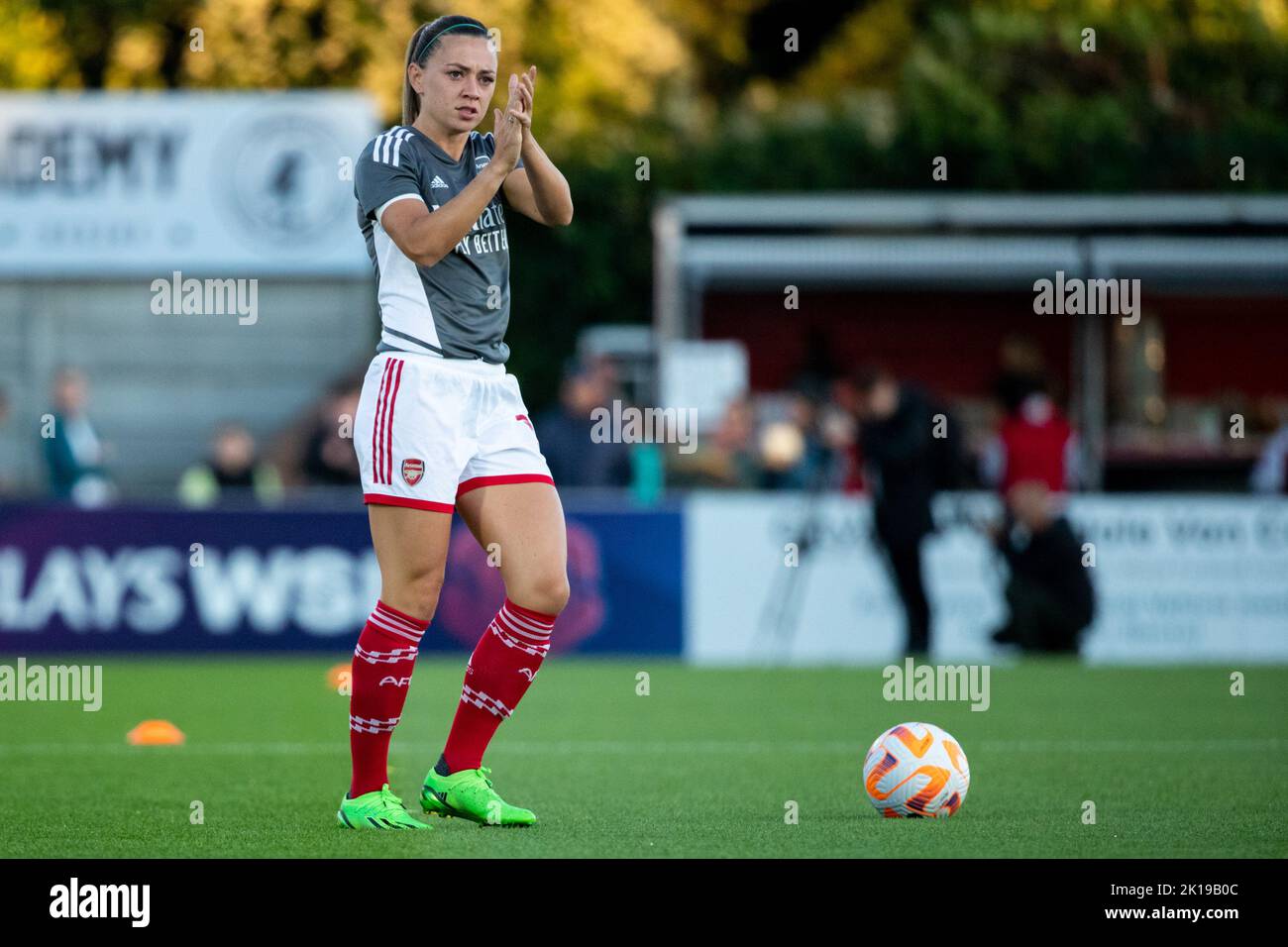 London, UK. 16th Sep, 2022. Katie McCabe (15 Arsenal) prior to the Barclays FA Womens Super League game between Arsenal and Brighton at Meadow Park in London, England. (Liam Asman/SPP) Credit: SPP Sport Press Photo. /Alamy Live News Stock Photo